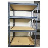 Metal Shelving Unit with Particle Board Shelves