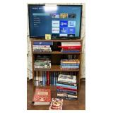 Philips Roku TV With Bookshelf and Book Collection