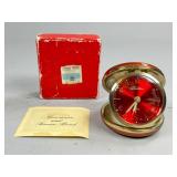 Tradition Red Travel Alarm Clock With Box