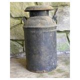 Metal Milk Can with Lid and Side Handles