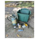 Handyman Tool Lot with Sprayer and Tote