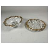 Pressed Glass Bowl and Divided Relish Plate