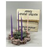 Abbey Advent Wreath with Box and Candles