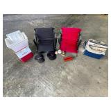 Camping Gear Lot With Coolers and Chairs
