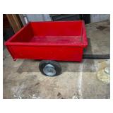 Huskee Red Steel Utility Dump Cart 43x32 Inch