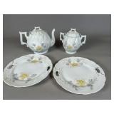 Austrian Porcelain Tea Set with Floral Motif