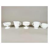 White Milk Glass Tableware Group
