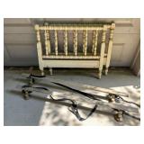Turned Wood Twin Bed Headboard and Footboard