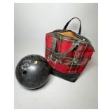 Ebonite Signature Bowling Ball with Plaid Bag