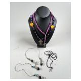 3 Beaded Religious Cross Necklaces