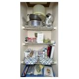 Kitchenware and Pantry Shelf Lot