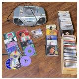 CD Collection with Philips Boombox