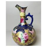Hand Painted Porcelain Ewer with Floral Motif