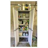 Tall Outdoor Plastic Storage Cabinet With Contents