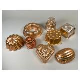 8 Assorted Metal Baking Molds