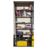 Bookshelf with Books and Magazines, 30x11x80 in