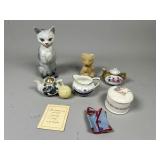 Ceramic Figurines and Miniature Tea Set