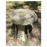 Concrete Garden Bird Bath with Pedestal