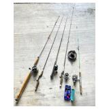 Fishing Rods and Reels with Tackle Box