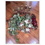 Decorative Finials and Faux Floral Decor