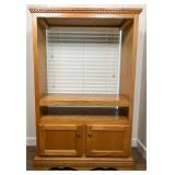 Oak Wood Entertainment Center Cabinet