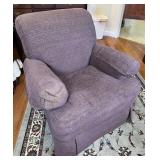 Upholstered Club Chair with Rolled Back