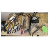 Hand Tool Lot With Tape Measure