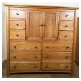 Stanley Furniture Oak Gentleman's Chest