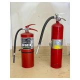 Two Dry Chemical Fire Extinguishers