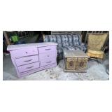 Furniture Lot: Dresser, Table, Chairs, Sofa