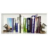 Bird Resin Bookends with Book Collection