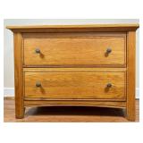 Stanley Furniture Two-Drawer Oak Nightstand