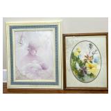 Framed Floral and Mother Child Art Prints