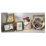 Decorative Basket, Fruit Cookie Jar, Plate, Frames