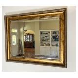 Rectangular Wall Mirror with Ornate Gold Frame