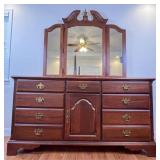 Broyhill Dresser With Tri-Fold Mirror