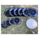 Black Octagonal Plates and Covington Platter