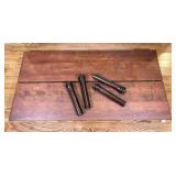 Wood Table Leafs and Leg Extensions Set