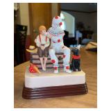 Vintage (1985) Norman Rockwell “The Runaway” Porcelain Figurine Music Box…..working condition