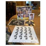 Collection of Elvis memorabilia…..unopened puzzle, signed promo photo, magnet and stamps