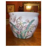 Oriental Garden ceramic planter/fish bowl…..9-1/2”D x 7-1/4” tall