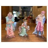 Seraphim Classics “Travelers from the East” Gaspar, Melchior and Balthazar resin figurines (78067) in original box…..7-1/2, 7 and 5” tall