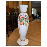 Queensberry porcelain 8” Christmas bud vase…..made exclusively for Federated Department Stores…..in original box