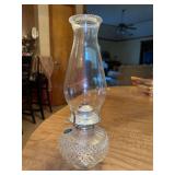 Vintage Lamplight Farms cut glass oil lamp…..13” tall
