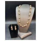 Nice looking matching earrings and necklace either art deco beading