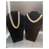 (2) very nice gold tone link necklaces…..right is Sarah Coventry