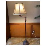 Incredible looking bronze-look swing arm floor lamp with 3-way switch……59” tall