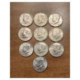 (10) Kennedy Half Dollars…..1971-D, 1974-D, 1974, 1984-P and 1991-D