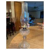Vintage Victorian Fish Scale Oil Lamp…..17-1/2” tall