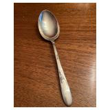 Sterling Easterling Rose Spray Serving Spoon…..69.1 grams